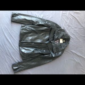 Soia&Kyo leather jacket with removable collar